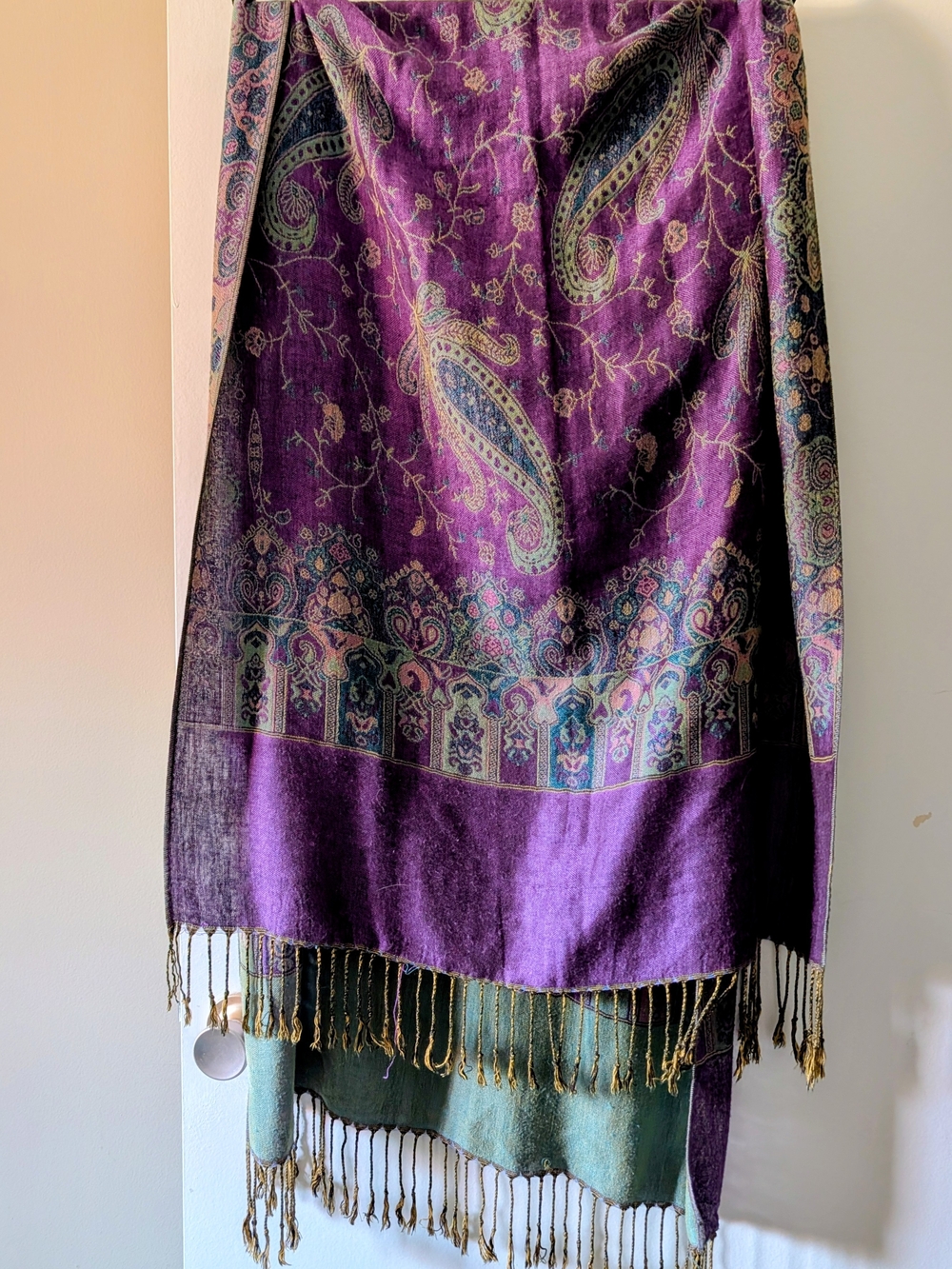 Purple Paisley Decorative Scarf